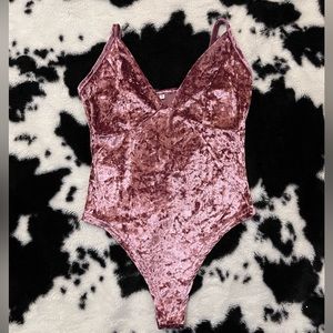 Velvet body suit